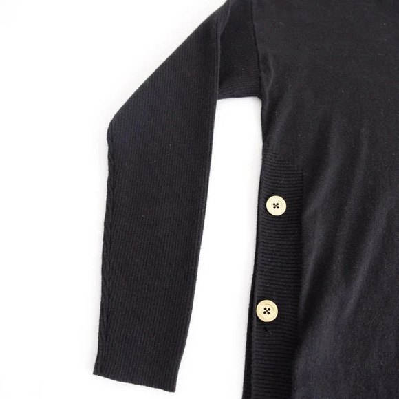 Lilly Pulitzer Black Ramona Pullover Lightweight Sweater 68% Cotton Fringe Med - Picture 10 of 13